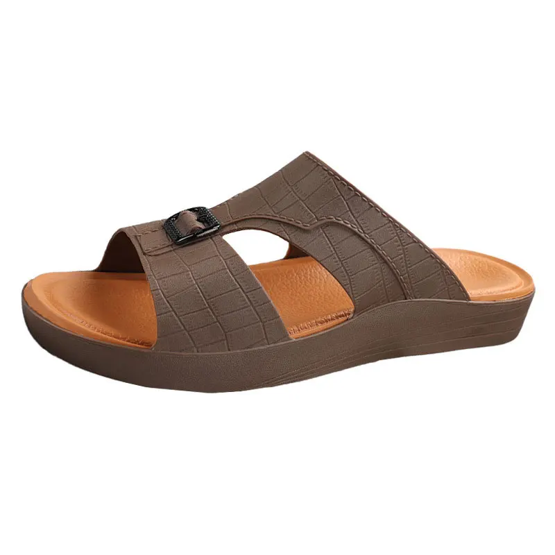 صندل رجالي عصري مريح مفتوح من الأمام بنعل سميك