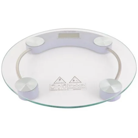 Pèse Personne Digitale Rond -180 Kg-Lcd Haute Précision- Transparent