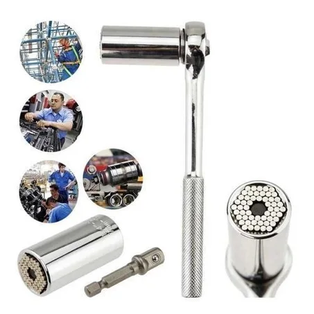 Clé A Cliquets Universelle - 7- 19 Mm - 13 En 1