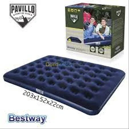 فرشة هوائية عريضة قابلة للنفخ من باستواي مناسبة لشخصين مثالية لرحلات التخييم