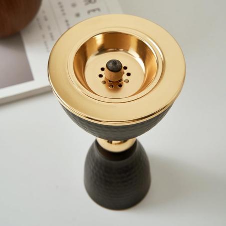 مباخر ذو تصميم عصري والوان تحاكي الهبه الموظة سهلة التنظيف(ذهبي أسود)