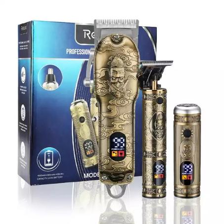 ماكينة حلاقة الشعر للرجال  - مجموعة حلاقة شعر الانف والاذن الاحترافية مع شاشة عرض