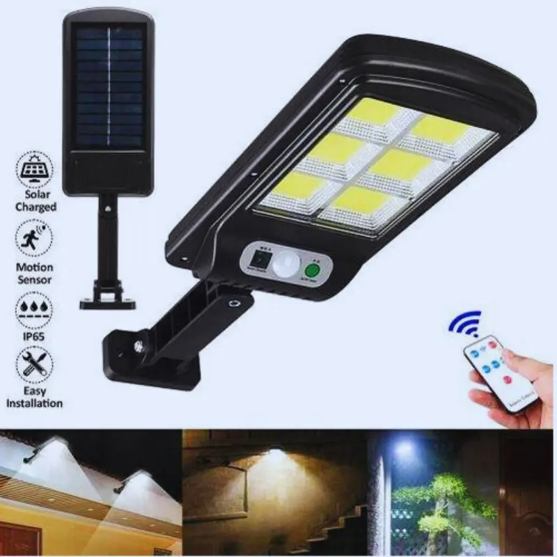 كشاف شمسي مع جهاز تحكم عن بعد وكاشف حركة للاستخدام الخارجي