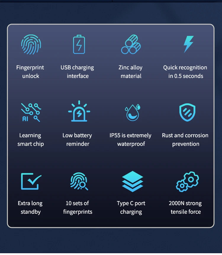 قفل بصمة الإصبع الذكي