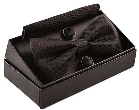 Nœud Papillon +Boutons de Manchette + Mouchoir