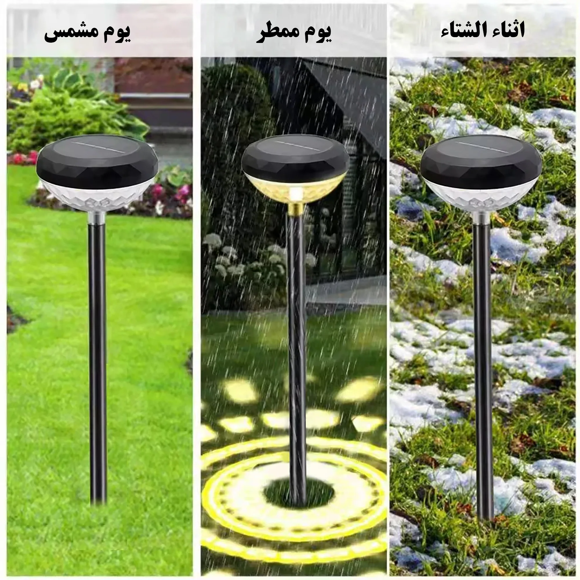 إضاءة دائرية بالطاقة الشمسية للحديقة وللشركات LID