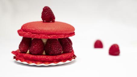 Macaron framboise fraiche