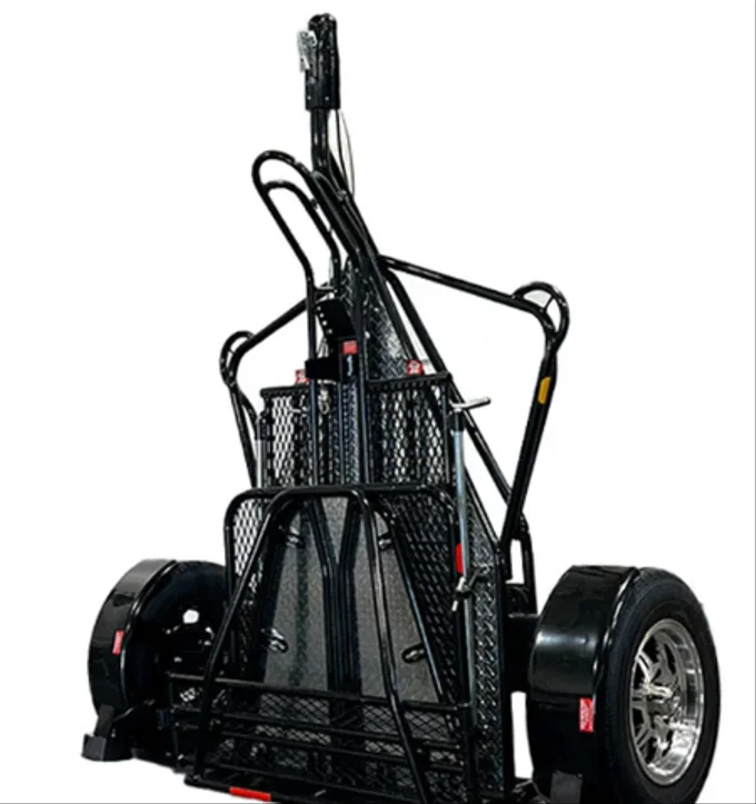 Alpha Sport Single Ride-Up Folding Motorcycle Trailer