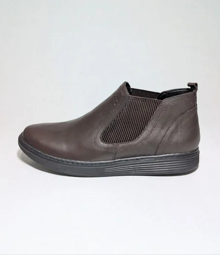 Demi bottes en cuir véritable