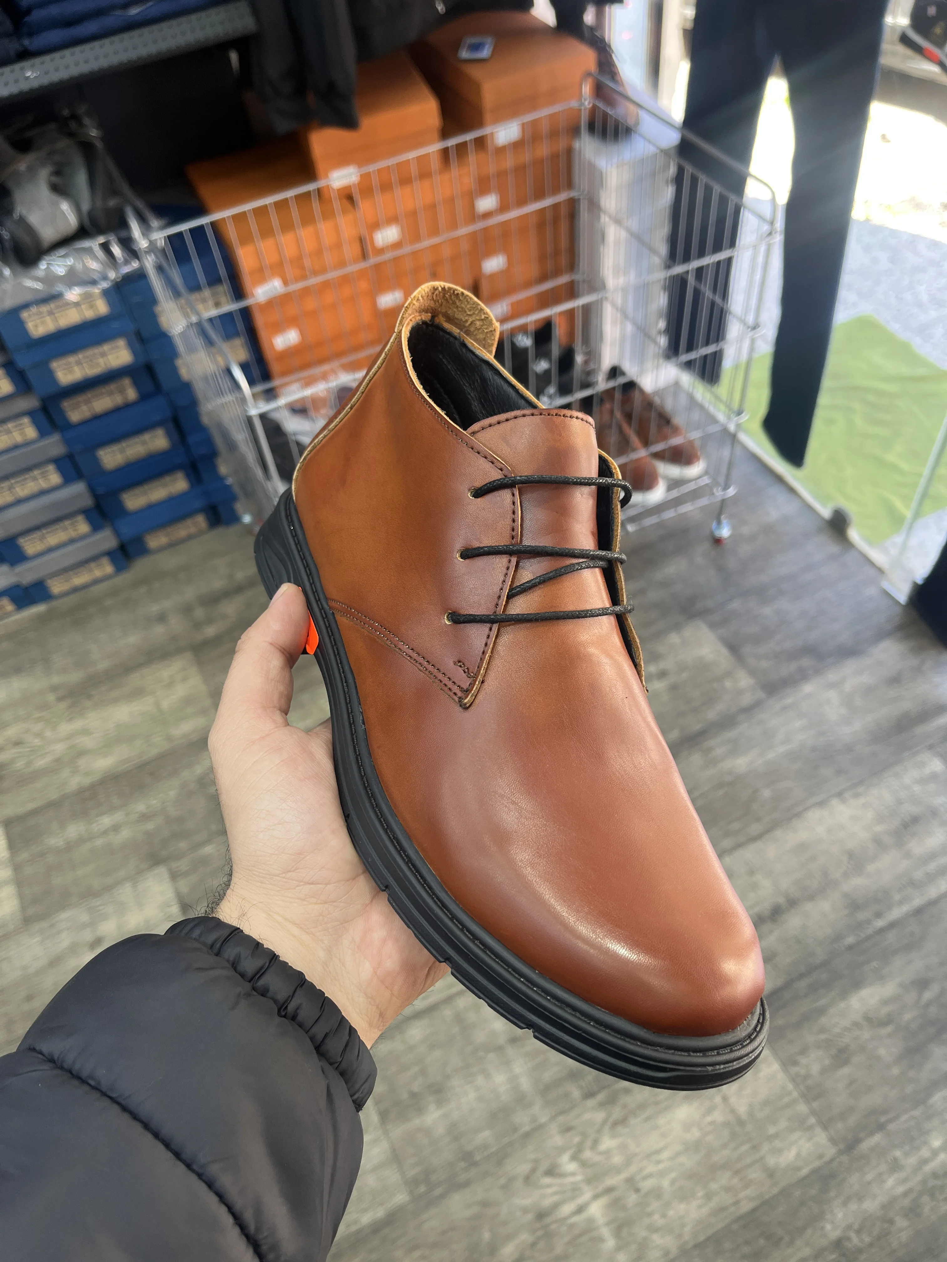 Demi bottes avec lacets