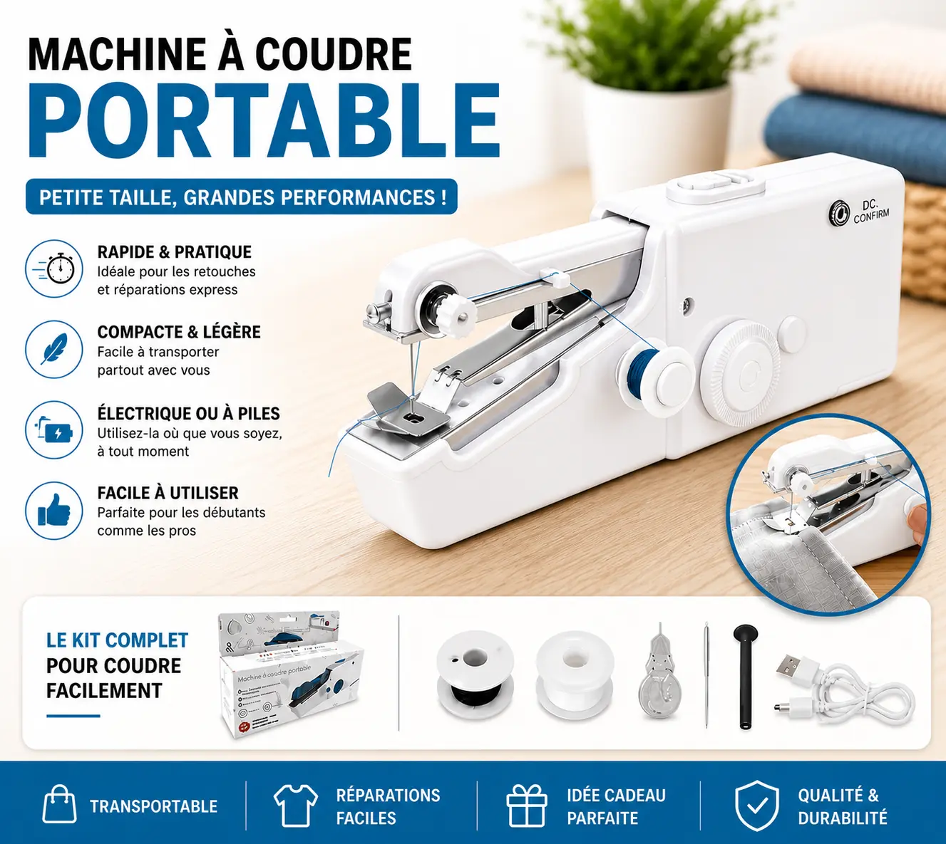 Machine à Coudre Portable Sans Fil