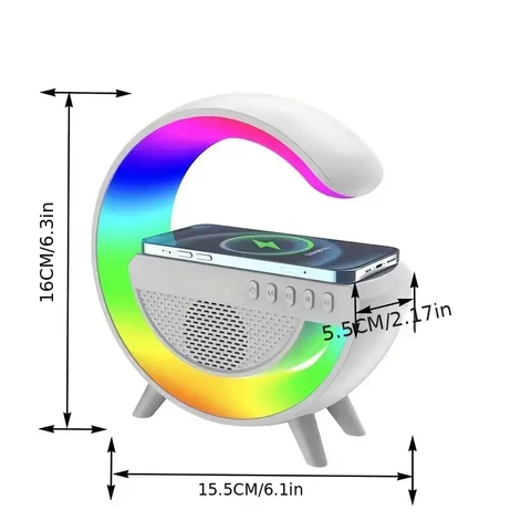 3 in 1 rgb lamp with wireless charger and Bluetooth speaker