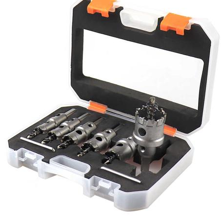 uHua 16-35mm TCT Hole Saw Kit Stainless Steel Carbide Tip Metal Drill Bit Hole Saw Set With Box