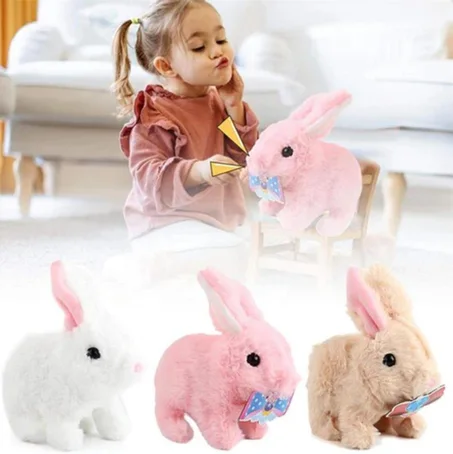 Jouet Lapin pour enfant (4 Couleurs disponibles : Blanc , Brun , Gris et Rose)