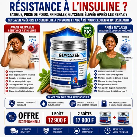 GLYCAZEN : Détoxifiez votre corps et stabilisez durablement votre glycémie et votre tension artérielle en 3 jours seulement, en toute sécurité