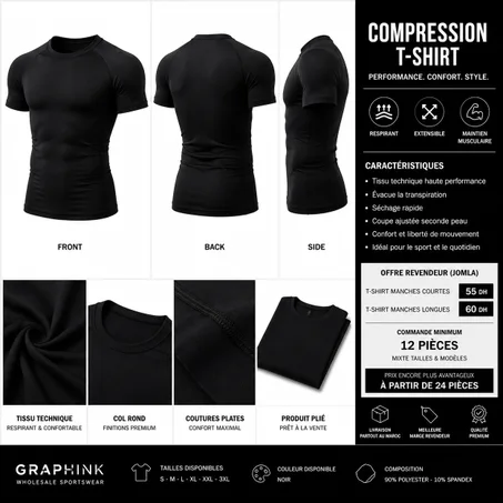 Compression T-SHIRTS en gros