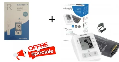 Microlife appareil de tensiomètre + kit de glycémie
