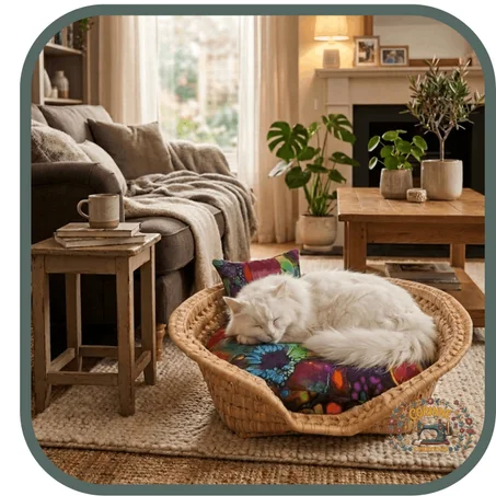 Panier en doum pour chat ou très petit chien