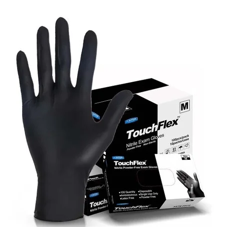 TOUCHFLEX GANTS EN NITRILE NOIR SENTATION(S - M - L)