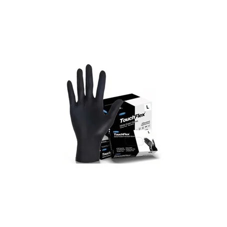 TouchFlex Gants Nitrile Noirs - Taille Boîte de 100