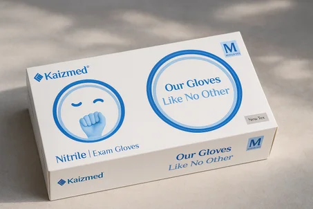 kaizmed Gants Nitrile Bleu 100Pcs/Boite