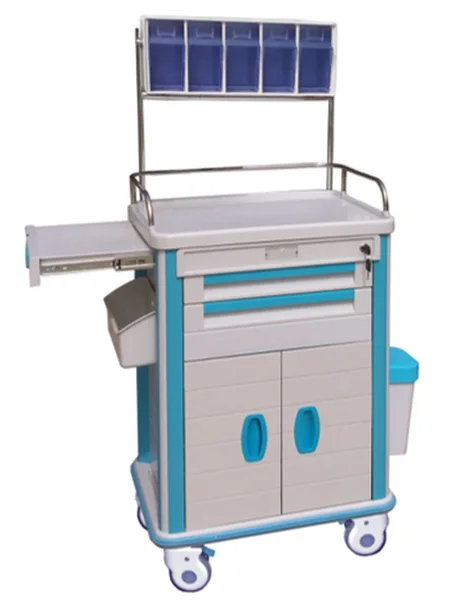 Chariot d’anésthésie en ABS 2 tiroirs