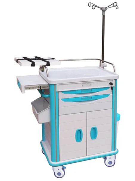 Chariot d’urgence en ABS 2 tiroirs