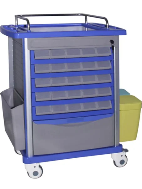 Chariot à médicaments à compartiments