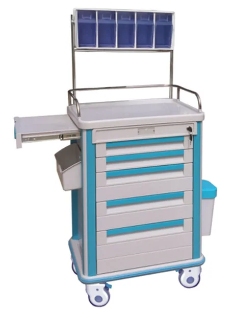 Chariot d’anésthésie en ABS 5 tiroirs