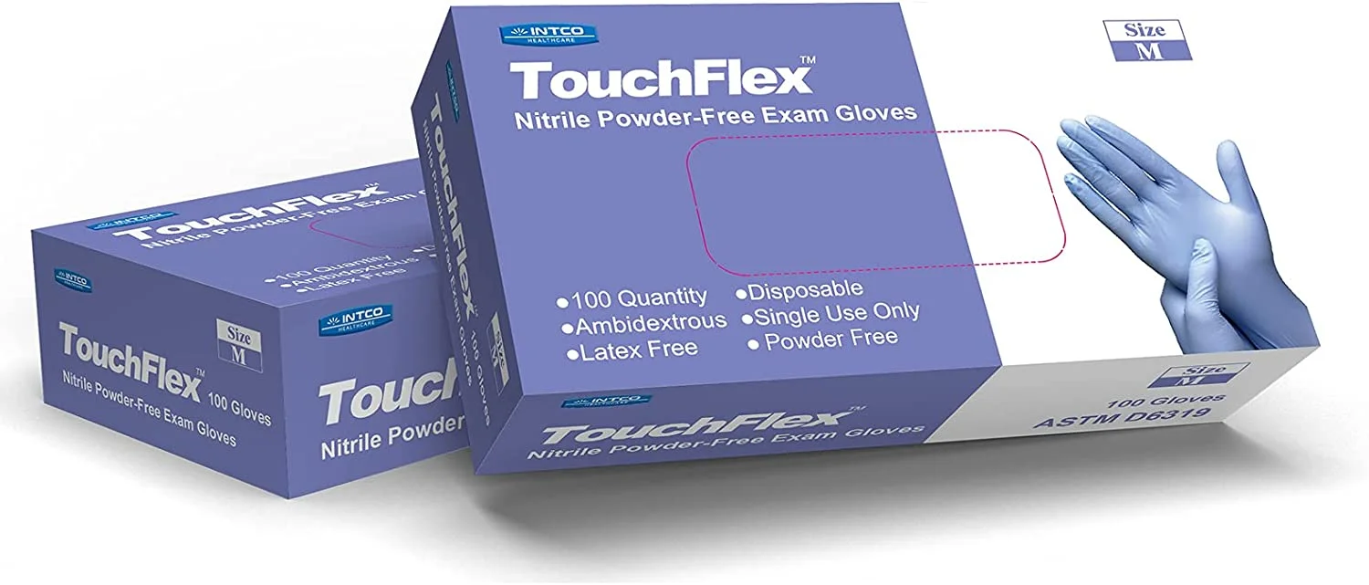 TOUCHFLEX GANTS EN NITRILE BLEU-VIOLET (S - M - L)