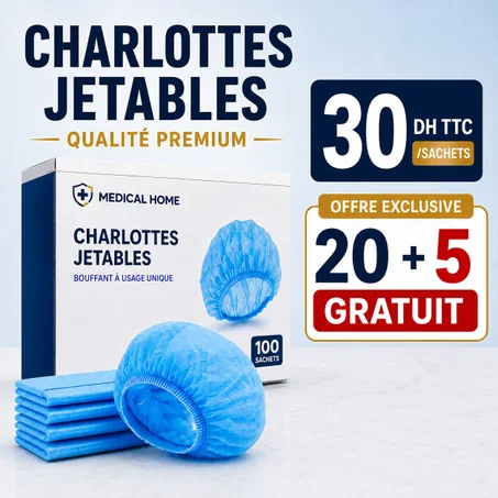 Charlottes jetables  ACHETEZ 20 SACHETS  RECEVEZ 5 GRATUITS🎁