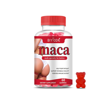 BIYODE Maca Gummies – Triple Maca Blend for Women | Energy, Hormone Balance & Natural Curves | 60 Vegan Gummies