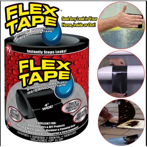 Flex Tape Black Rubberized Waterproof Tape
