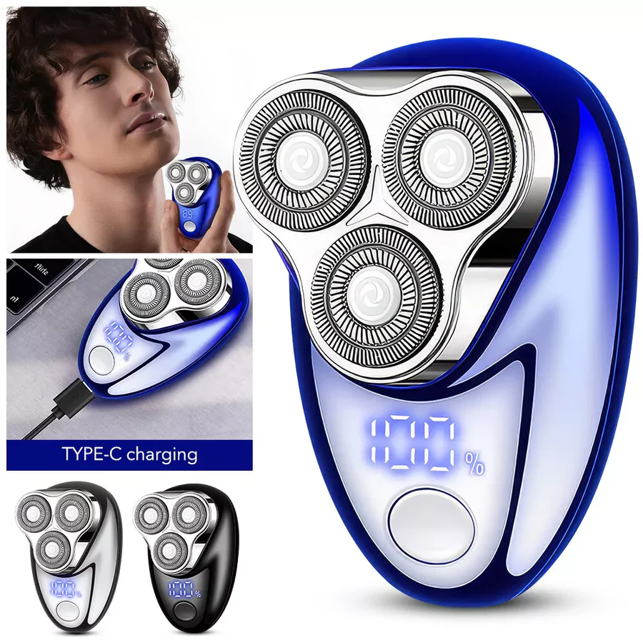 Electric Shaver Portable Razor 3 Head Machine