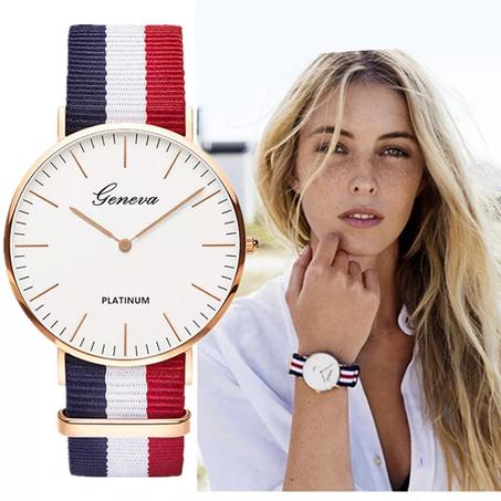 Montre de luxe en nylon pour homme et femme