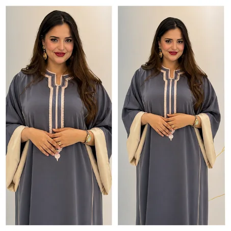 ✨ قفطان أنيق بلمسة مغربية عصرية