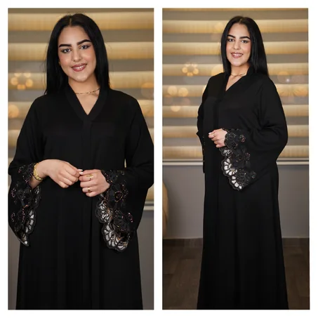 ✨ عباية وردة بتفاصيل فاخرة