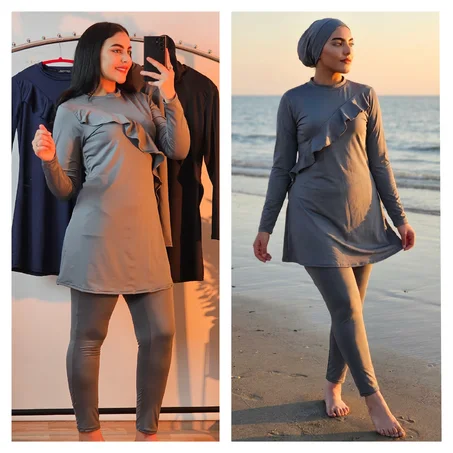 💙 Burkini Wave: أناقة وراحة + بوني معاه 👌
