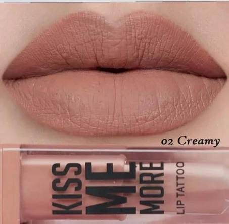 KISS ME MORE LIP TATTOO Rouge à lèvres liquide mat permanent.