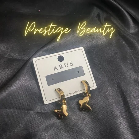 Boucle d'oreille acier inoxydable doré