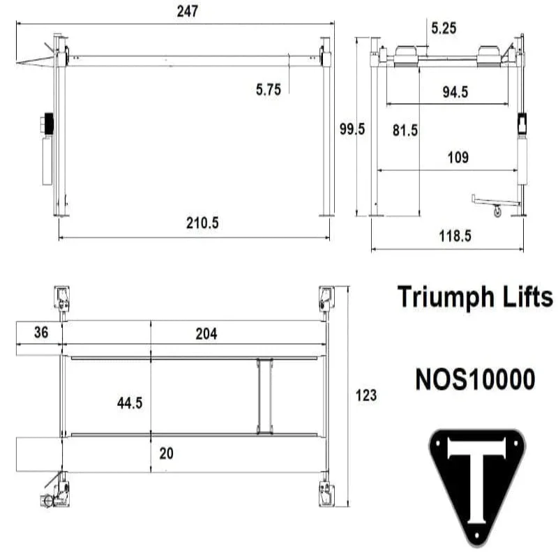 Triumph NOS10000 4-Post Auto Parking Lift