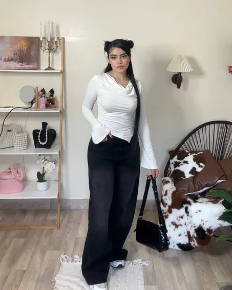 Baggy Wide Leg Denim Jeans