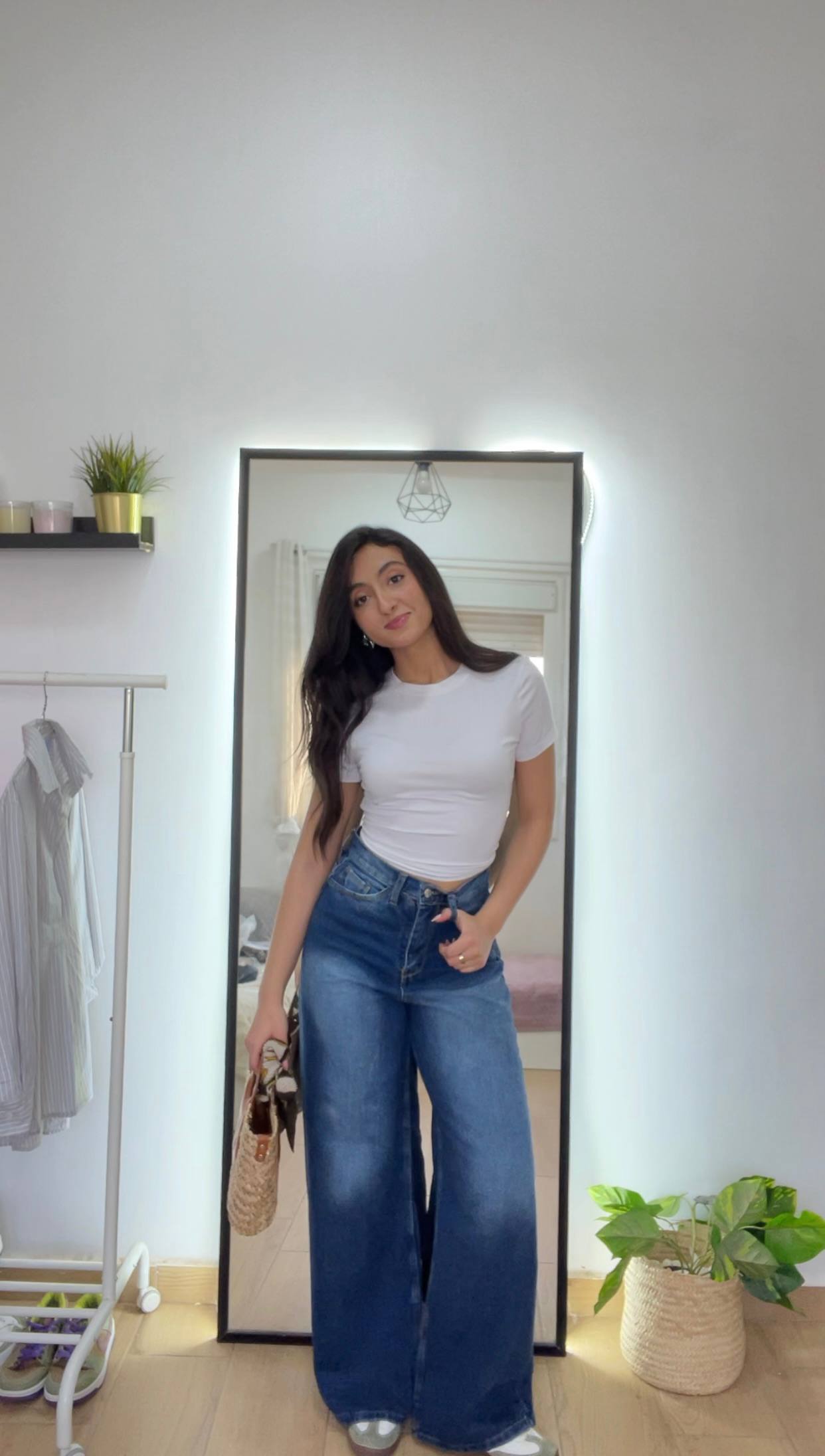 Baggy Wide Leg Denim Jeans