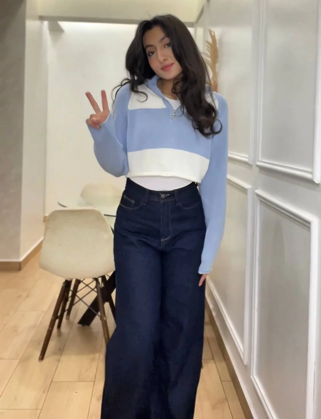 High-Rise Dark Blue Jeans