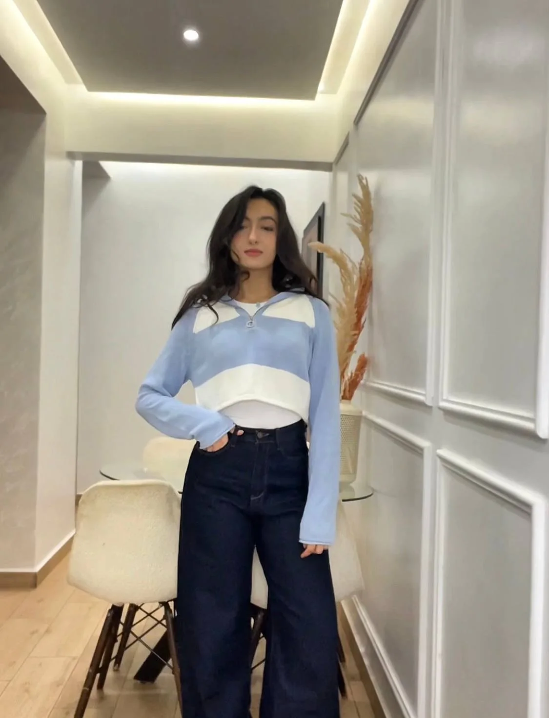 High-Rise Dark Blue Jeans