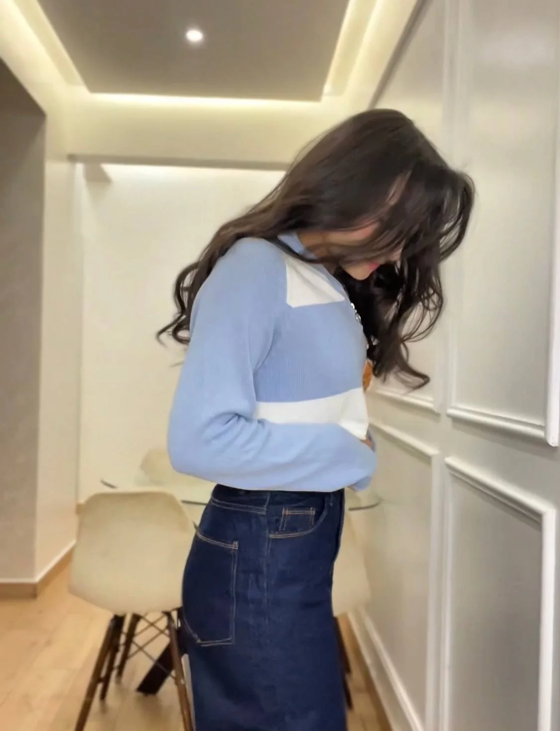 High-Rise Dark Blue Jeans