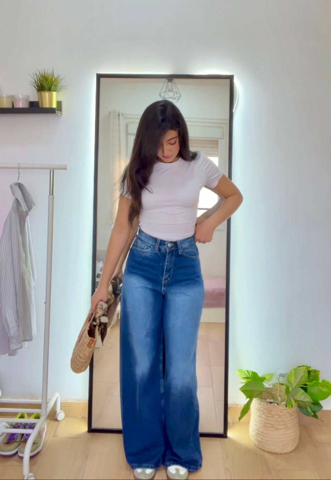 Baggy Wide Leg Denim Jeans