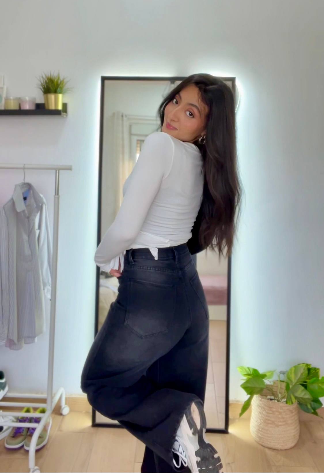 Baggy Wide Leg Denim Jeans