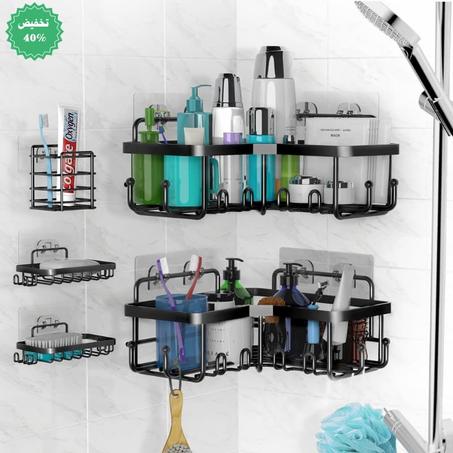 مجموعة منظمات الحمام اللاصقة