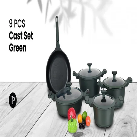 9-Piece Granite Cookware Set - طقم أواني طهي مكون من 9 قطع